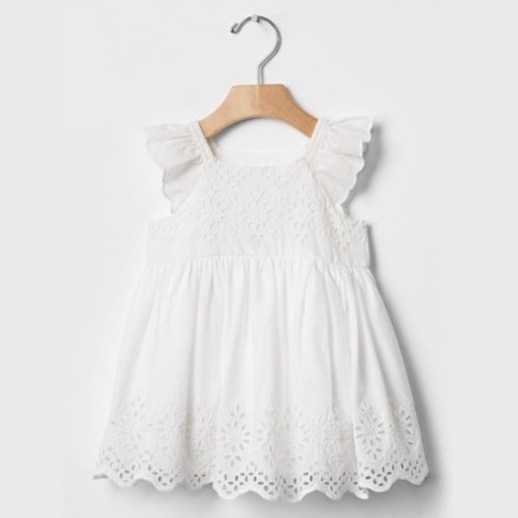 GAP Other - Baby Gap | Optic White Eyelet Dress - Sz. 6-12 mo